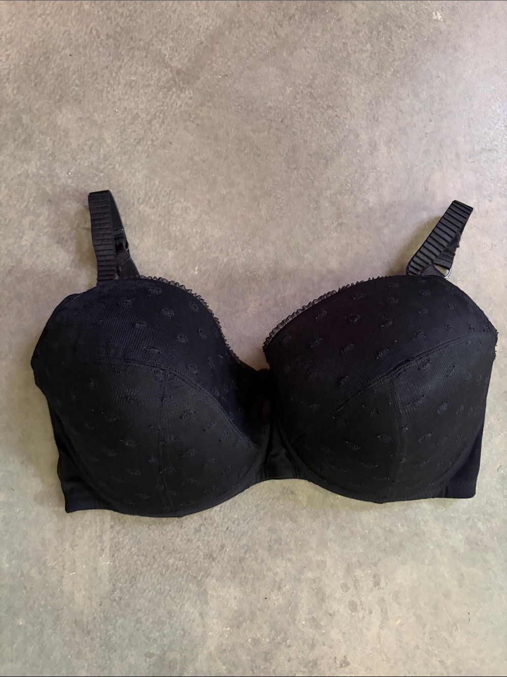 Parfait • Black Dotted Embroidery Underwire Bra Size US 36I